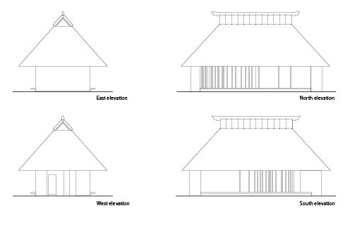 Takayanagi Community Center (Elevation plan ©Kengo Kuma and Associates)