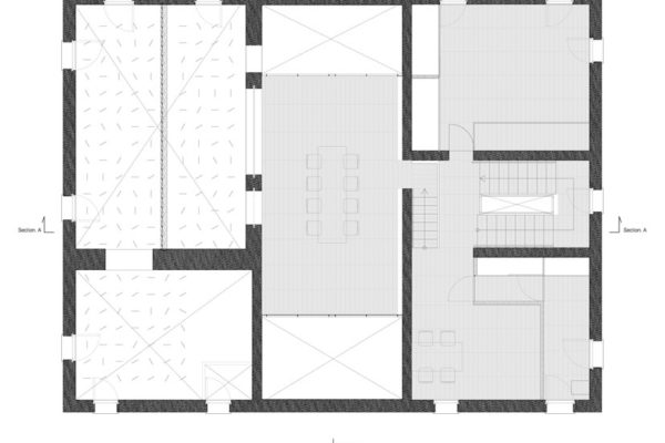 Casalgrande Old House (2F Plan ©Kengo Kuma & Associates)