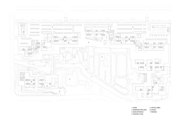 アリババ・グループ Taobao City (1F Plan ©Kengo Kuma & Associates)