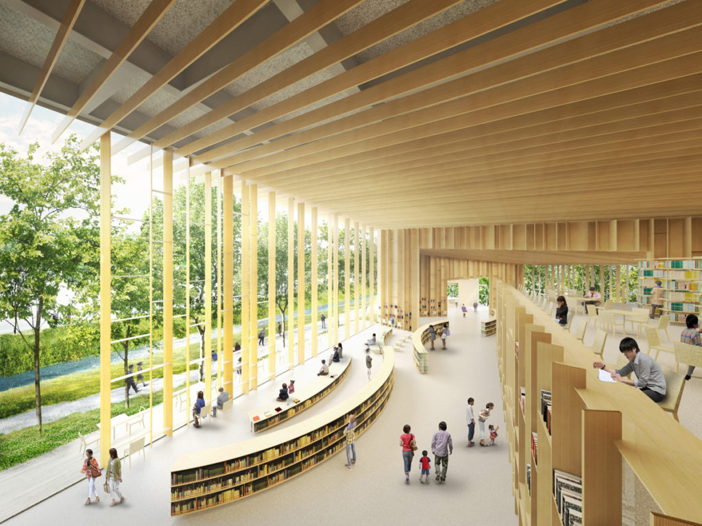 Moriyama city library©Kengo Kuma and Architects