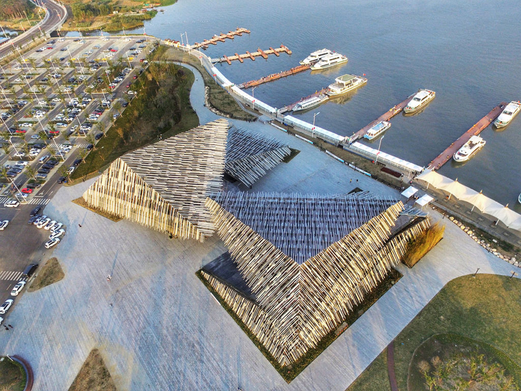 Xiangcheng Yangcheng Lake Tourist Transportation Center Kengo Kuma 