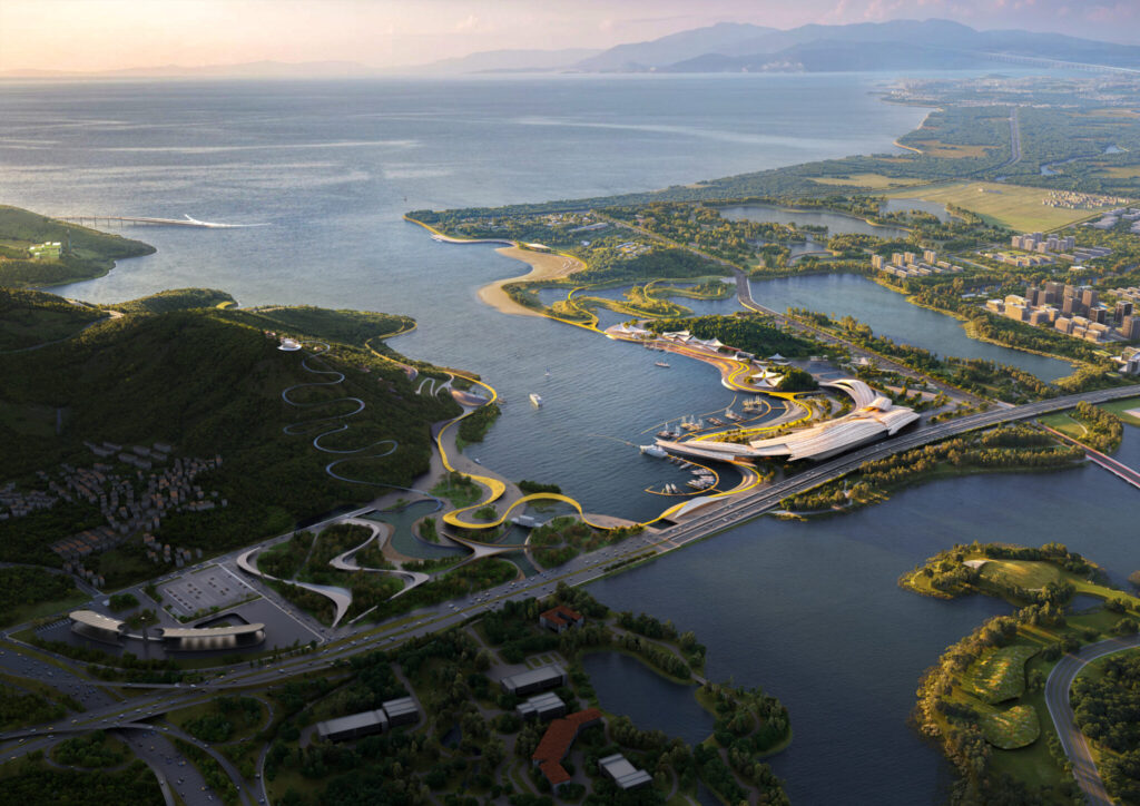 Pingtan Zhuyu Bay Marina + Masterplan | ©Kengo Kuma & Associates