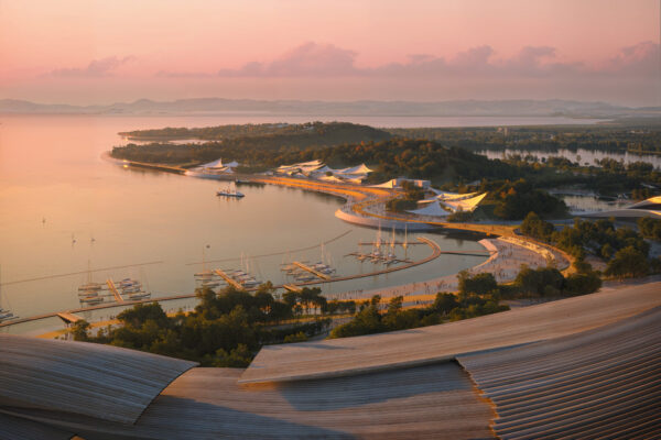 Pingtan Zhuyu Bay Marina + Masterplan (©Kengo Kuma & Associates) Pingtan Zhuyu Bay Marina + Masterplan (©Kengo Kuma & Associates)