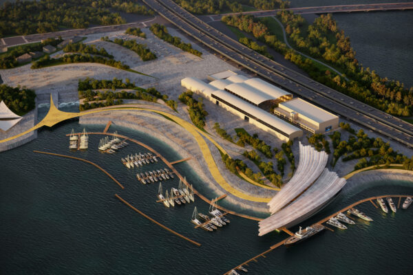 Pingtan Zhuyu Bay Marina + Masterplan (©Kengo Kuma & Associates) Pingtan Zhuyu Bay Marina + Masterplan (©Kengo Kuma & Associates)