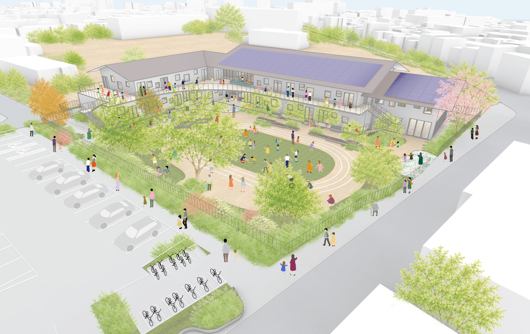 Kashiwa Wakaba Nursery | © Kengo Kuma & Associates