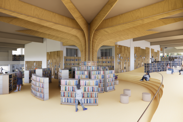 Komatsu City Future Library (© Kengo Kuma & Associates)